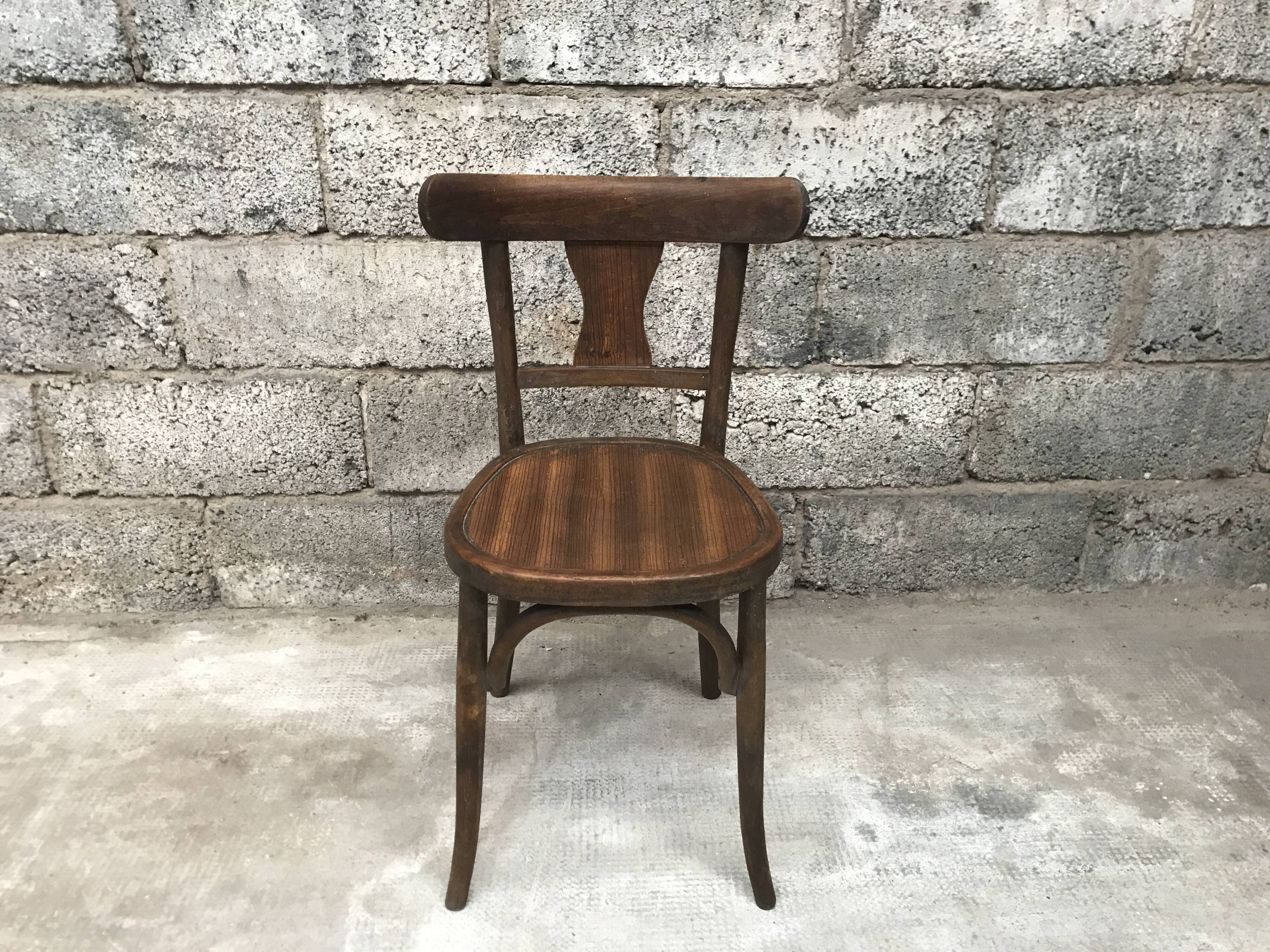 Baumann wooden bistro chair from 1920