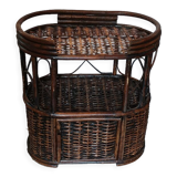 Bedside table console wicker