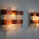 Pair of poliarte sconces by Albano Poli, 1970, Murano Italy