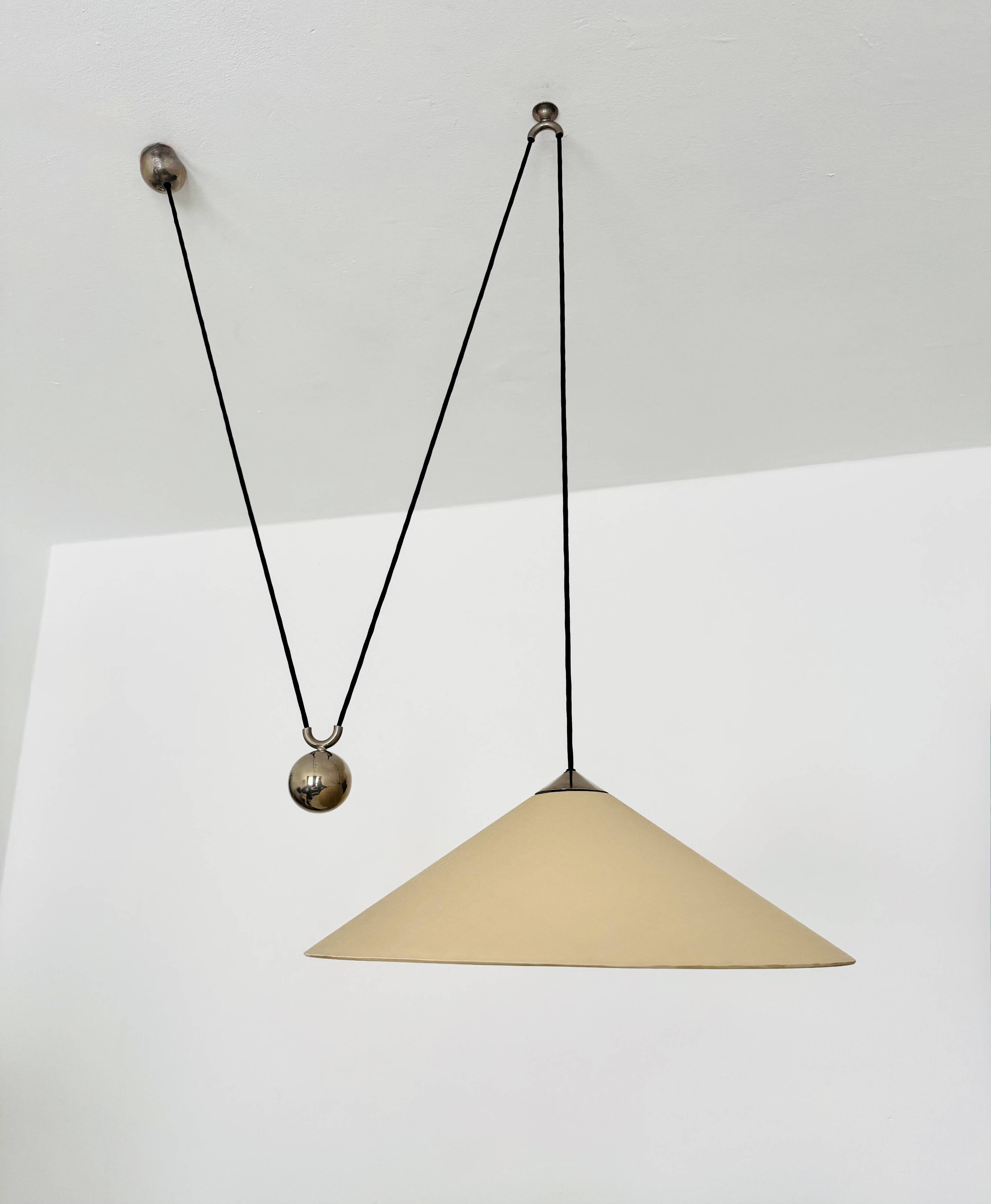 Large Adjustable Pendant Lamp with Counterweight by Florian Schulz