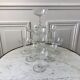 Lot de 10 coupes à champagne en verre cristallin années 50-60