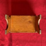Old small stool - footrest with solid wood chest