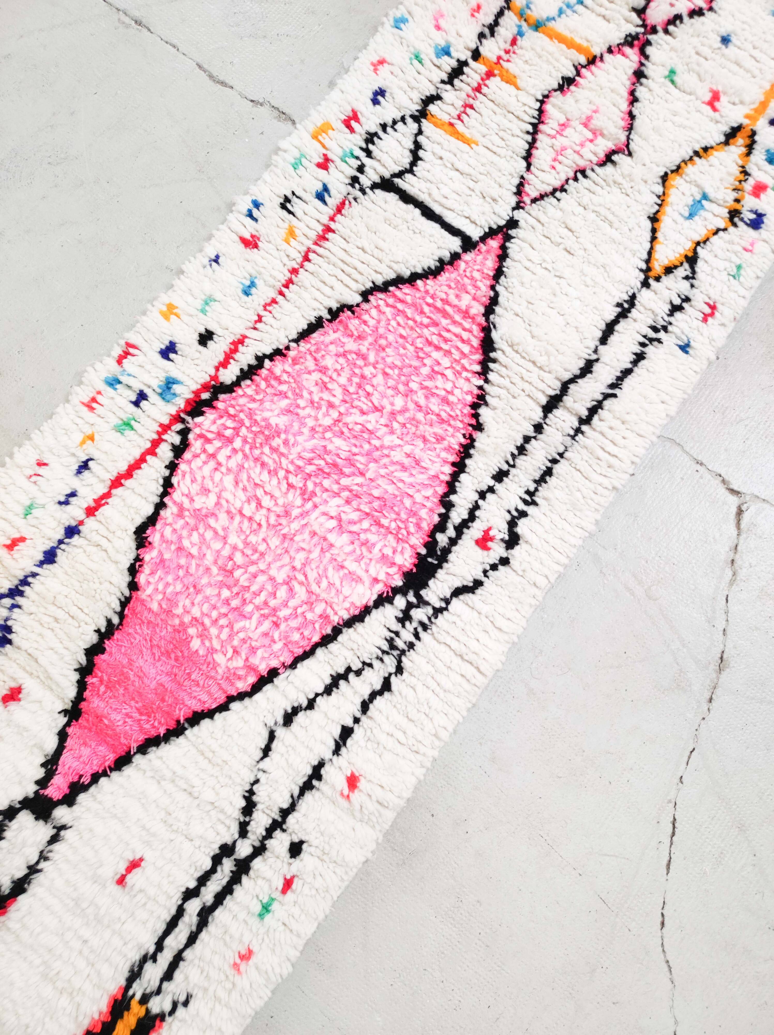 Moroccan Berber carpet Azilal new hallway 2.92x0.66m