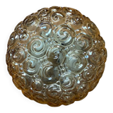 Antique wall light or ceiling fixture porthole Helena Tynell in gilded glass