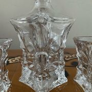 Vintage Bohemian crystal whisky set