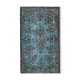 Handmade rustic anatolian 1980s 195 cm x 328 cm blue rug