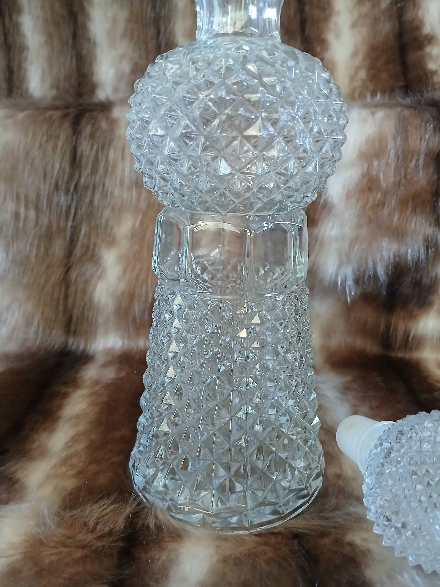 Vintage cut glass carafe
