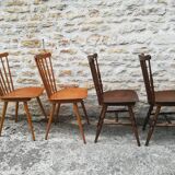 mismatched bistro chairs
