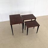 Vintage rosewood set nesting tables