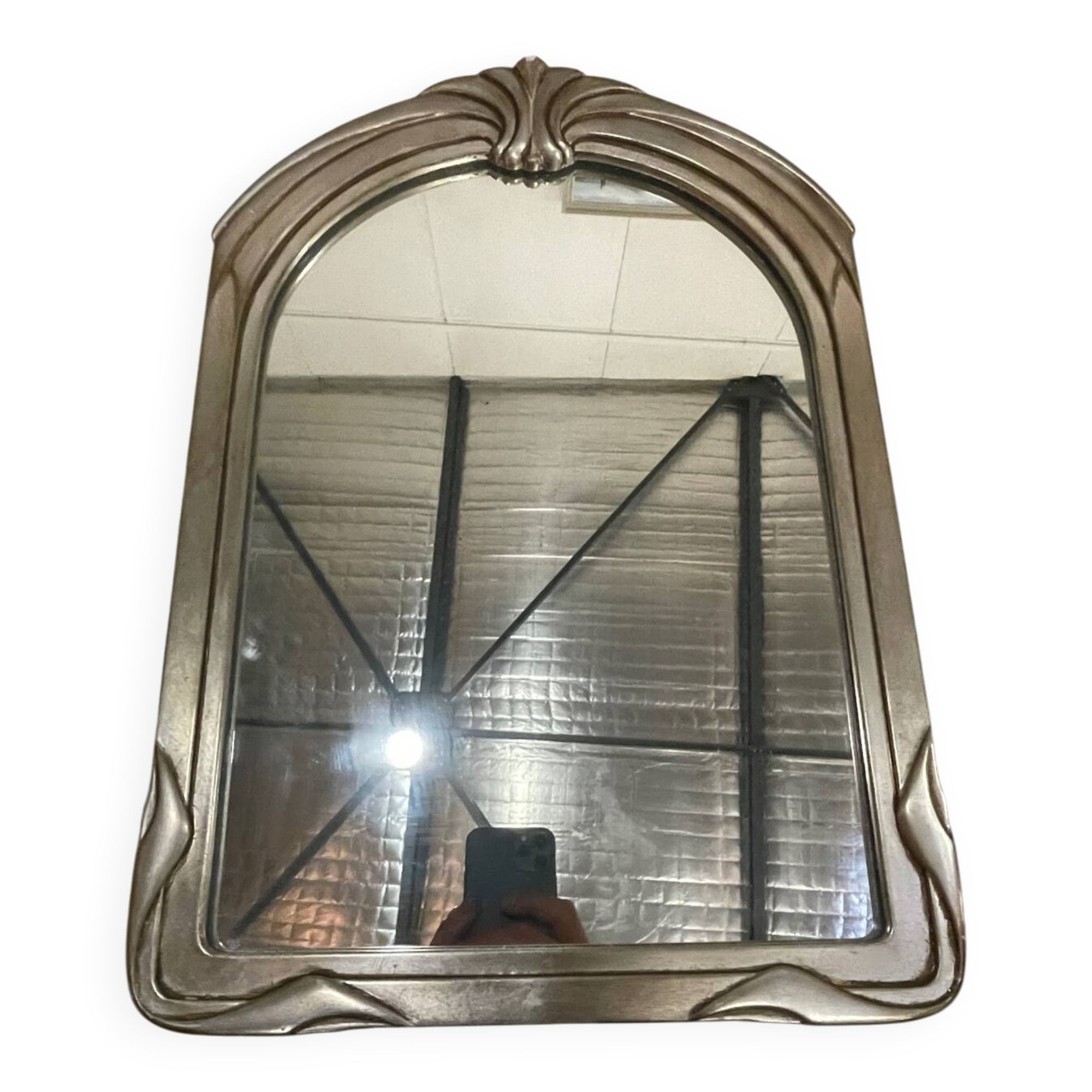 Vintage mirror by Deknudt in Art Nouveau style, 1970s.