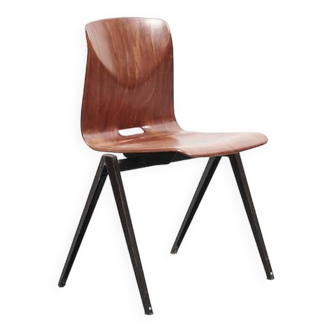 Vintage Galvanitas S22 chair dark oak and brown