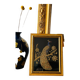 Embroidered peacock frame