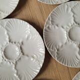 La Redoute x Selency set of 6 white oyster plates