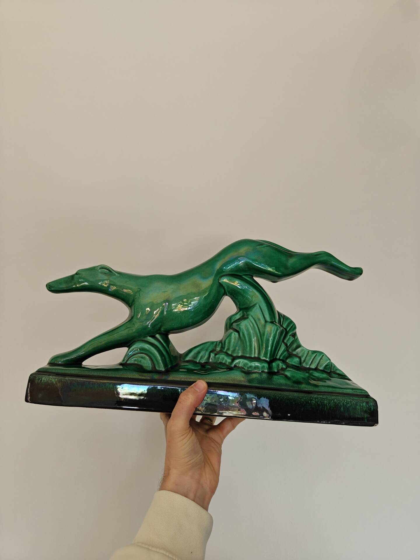 Sculpture of a greyhound