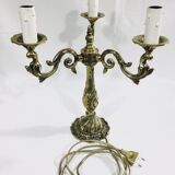 Pair of girandoles 3 bronze lights