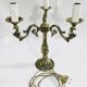 Pair of girandoles 3 bronze lights
