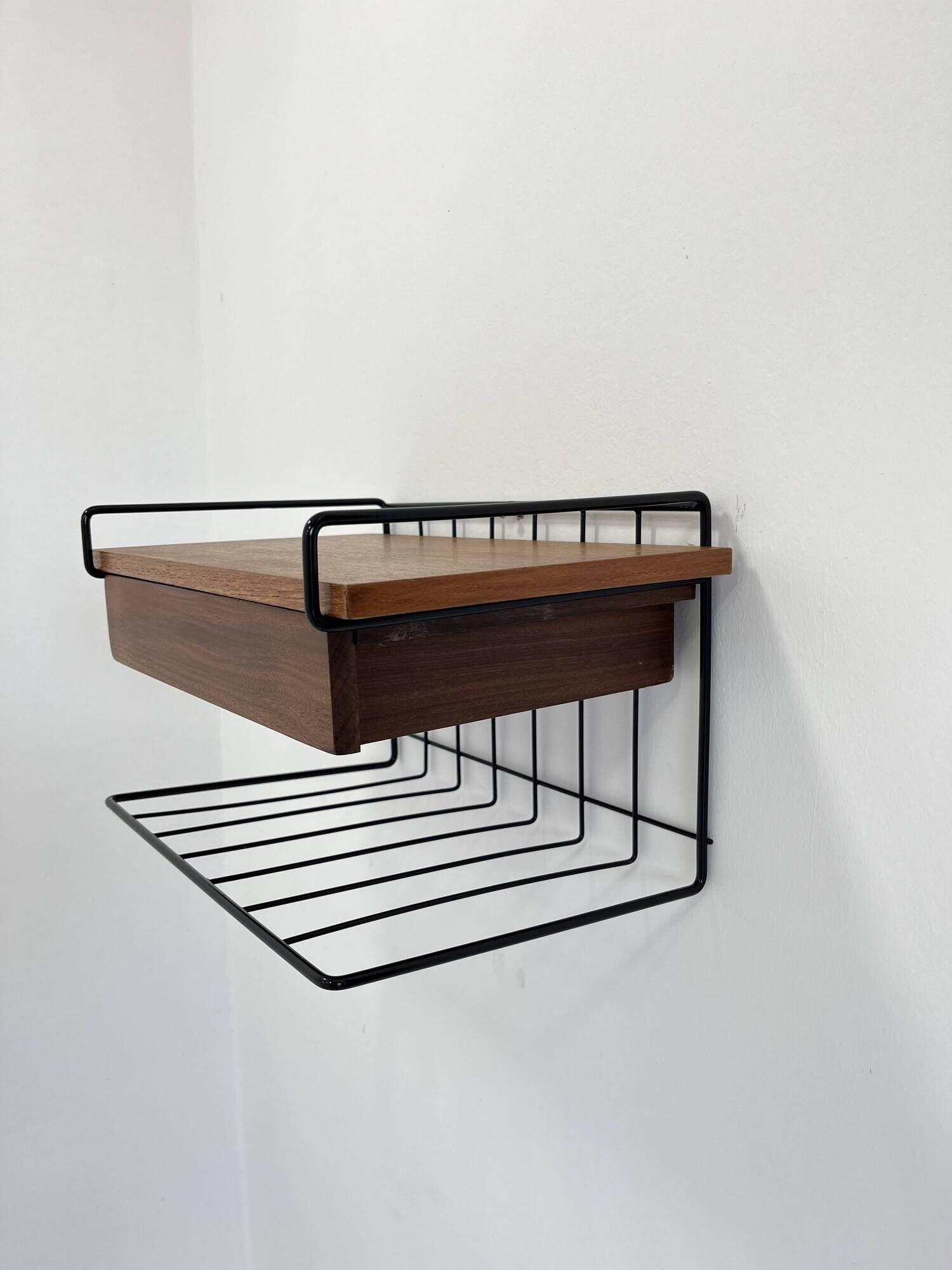 Vintage Mid-Century Modern Teak  Wall Shelf, Germany 1960s/