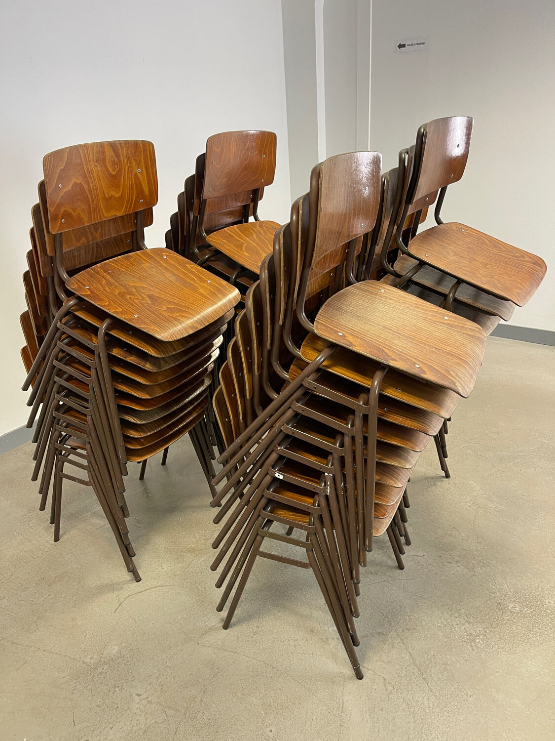 Set of 39 Marko school chairs, 70s, Netherlands