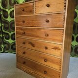 Vintage pine chest of drawers 1980