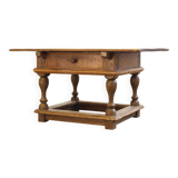 Antique Nordic Baroque Oak Table, Dated 1807
