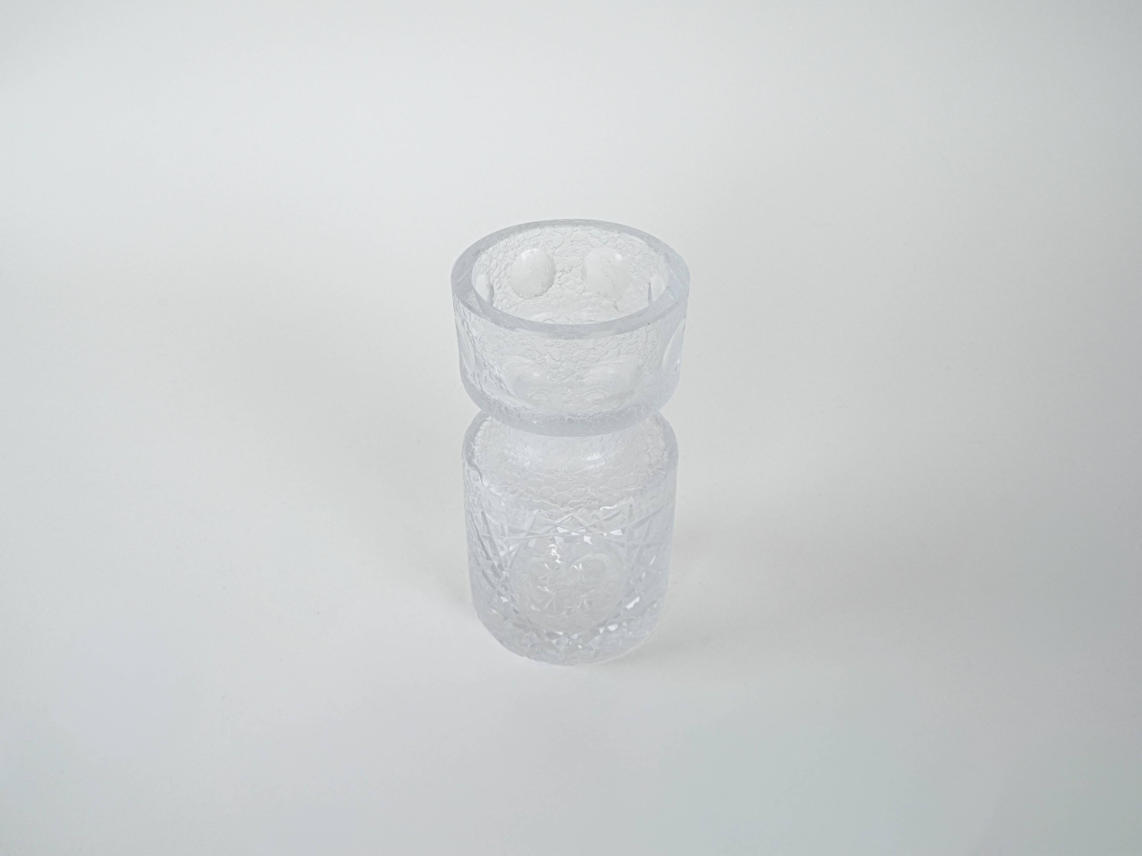 Glass vase, Scandinavian design, 1960s, manufactured in Denmark