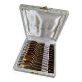 Box of 12 silver-gilt teaspoons from the Ercuis brand