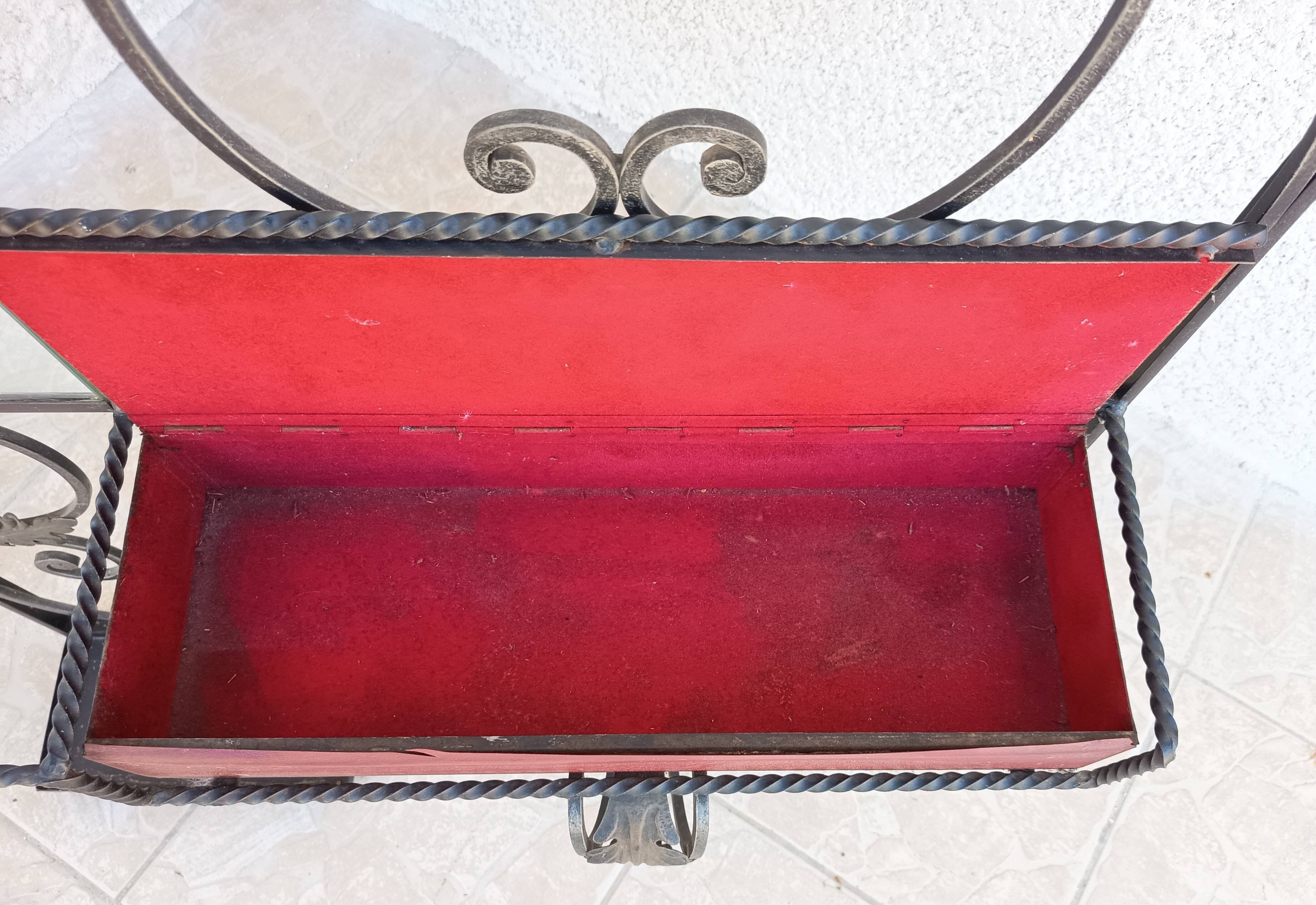 1960s wrought iron coat rack wardrobe