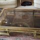 Brass Coffee Table with Smoked Glass Tops. French Work of