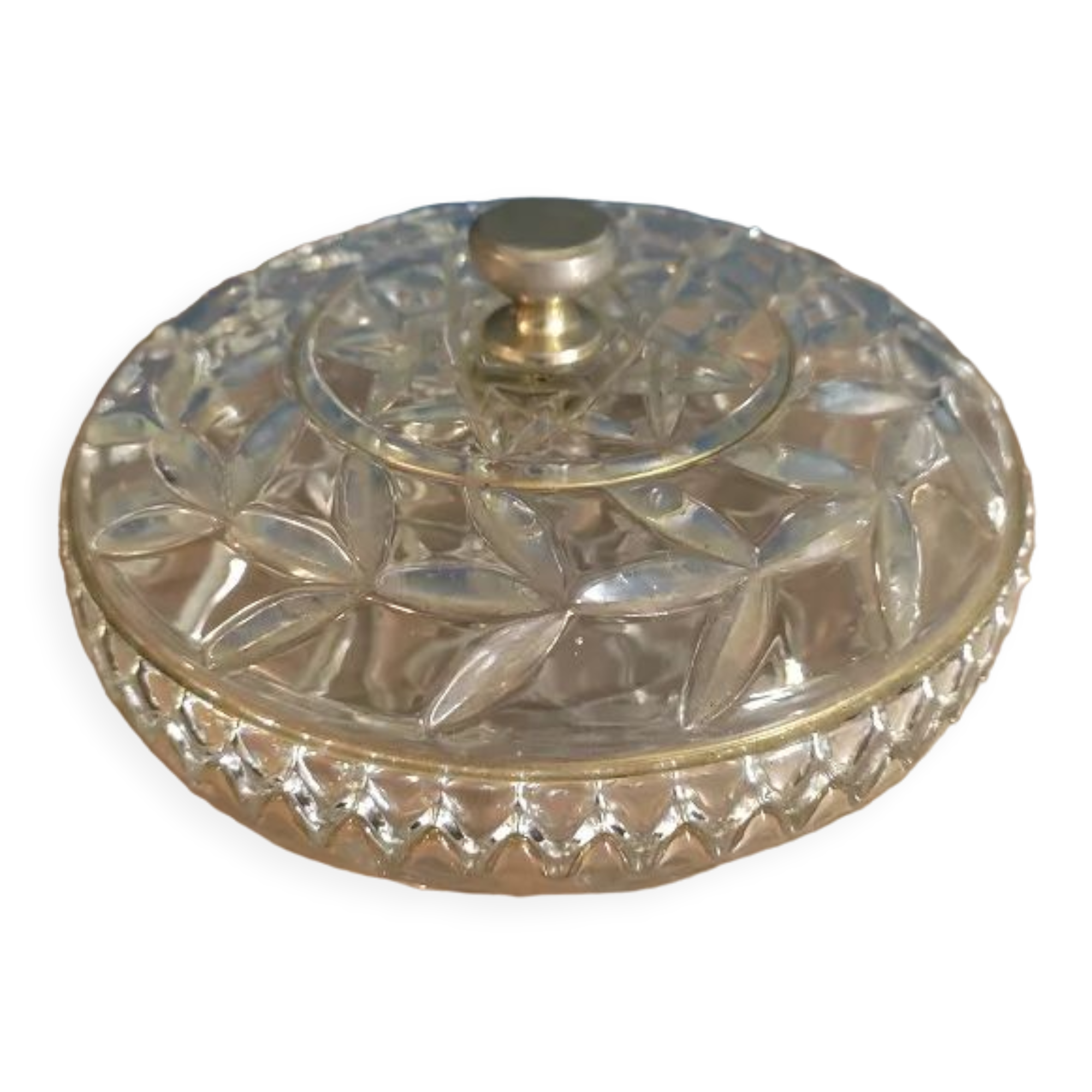 Sugar bowl in crystal molded