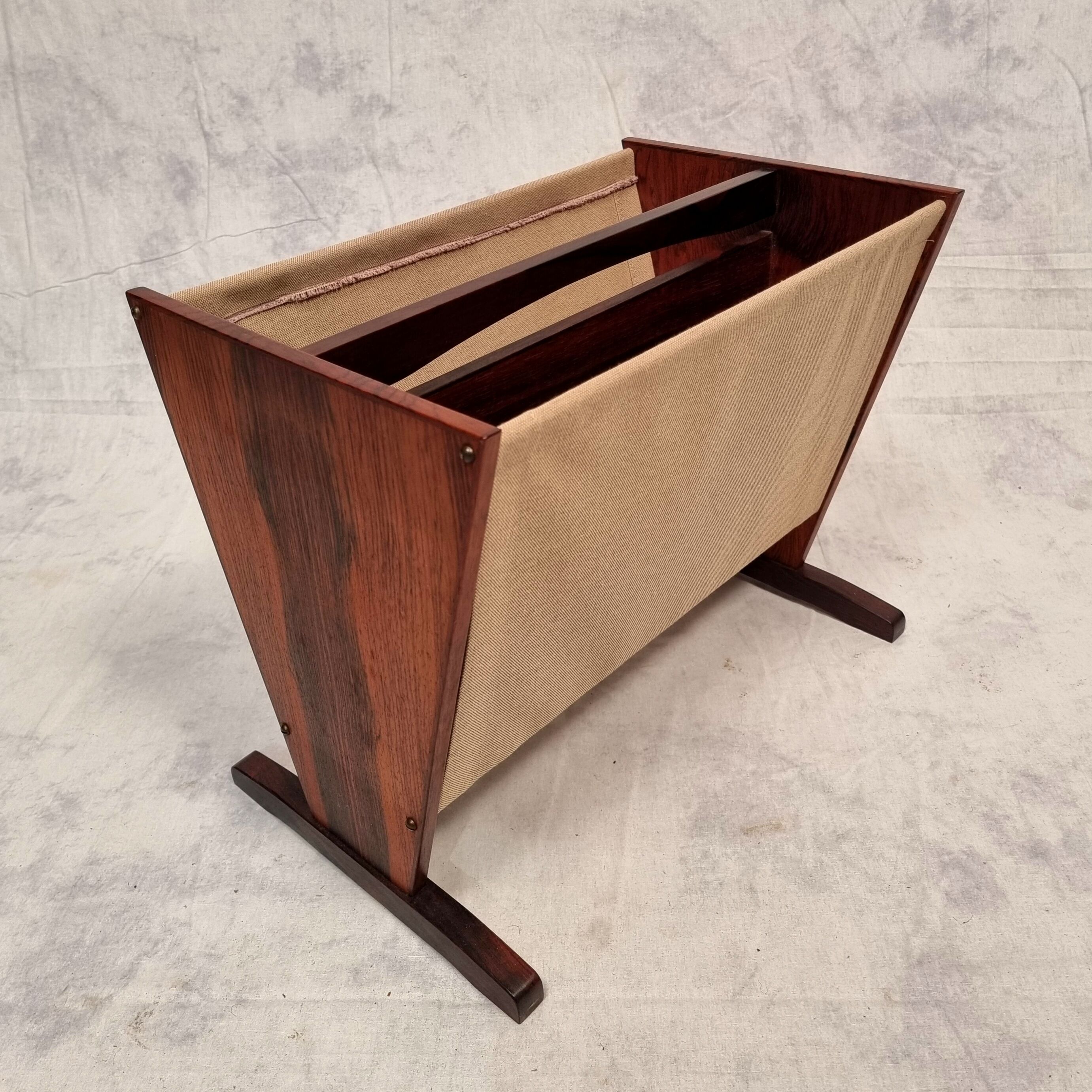 Scandinavian magazine holder - rosewood - ca 1960