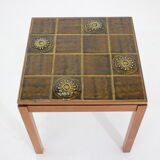 1960s Danish Teak and Tile Side Table