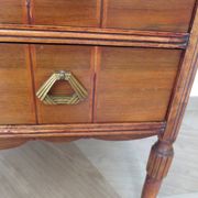 Art Deco chest of drawers - 4 drawers - locks - checkered wood veneer top - 50s