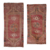 Vintage Turkish Oushak rug 48x106 cm (unique piece)