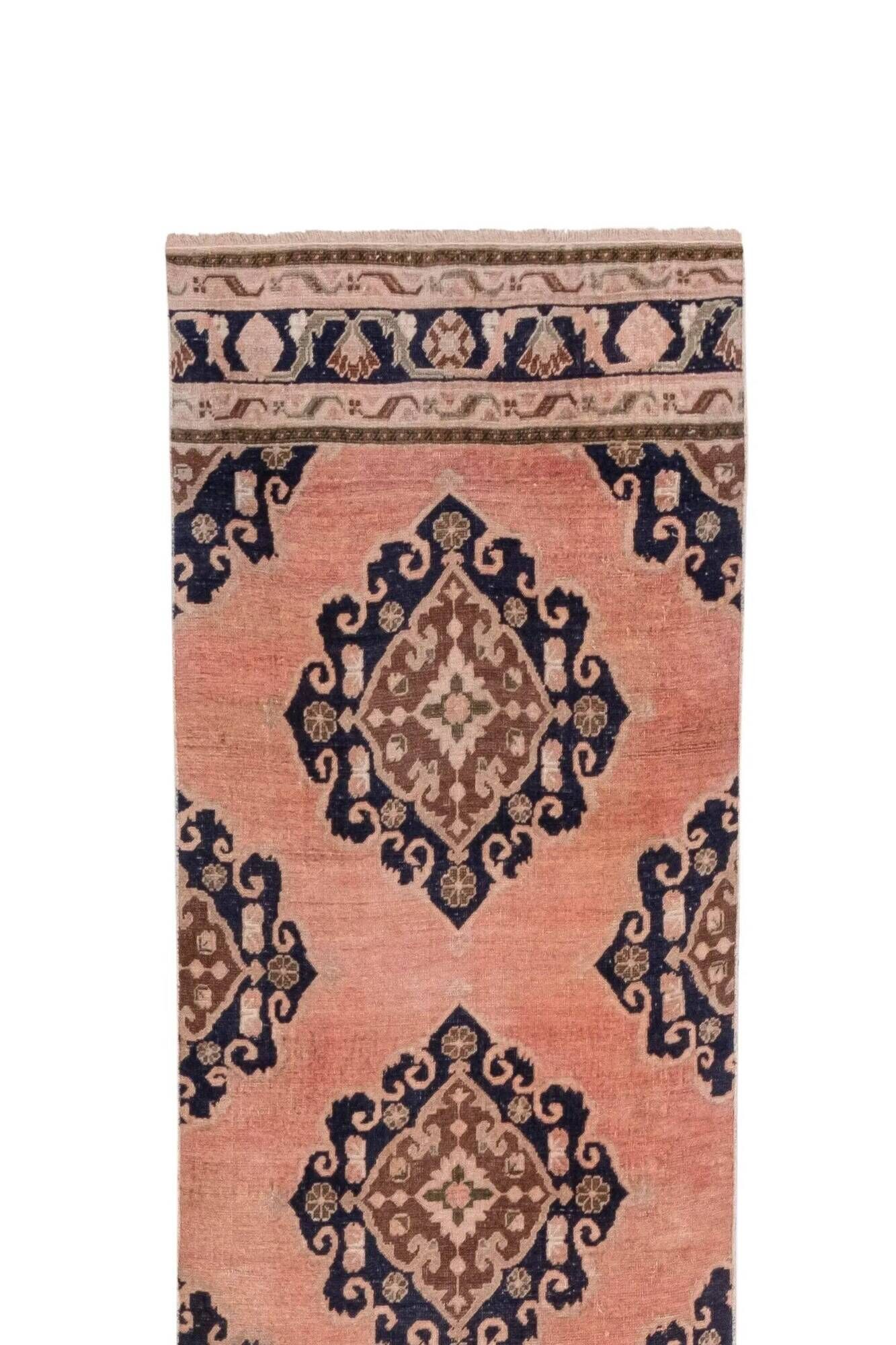 Vintage Turkish hallway rug 89x555 cm