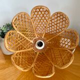 Vintage wicker rattan pendant lamp