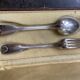 Christofle solid silver christening cutlery, Vendôme shell pattern