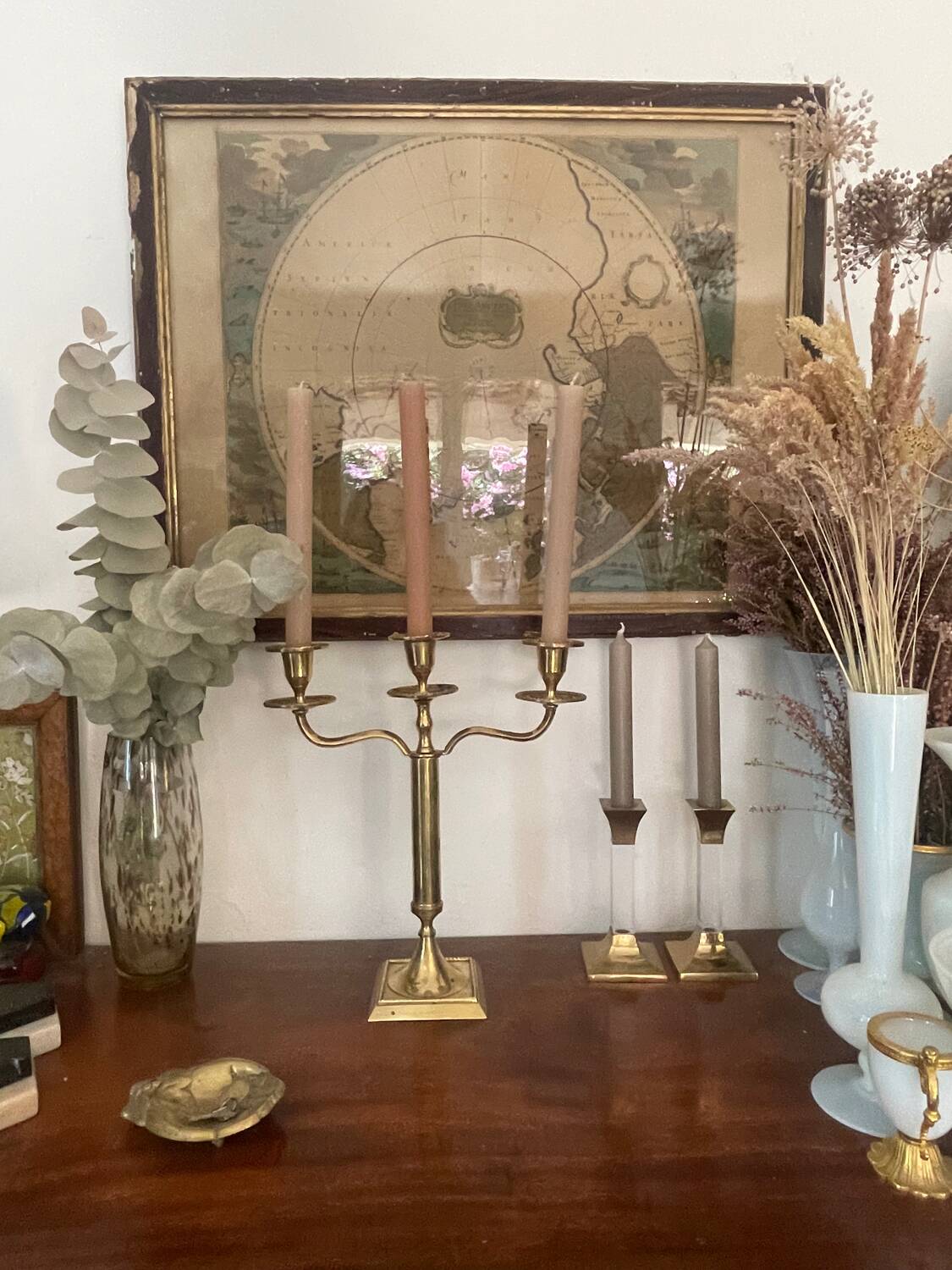 Pair of brass candlesticks