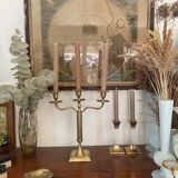 Paire de chandeliers en laiton