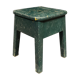 Small green painted wooden stool