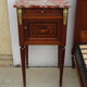 Mahogany bedside, marble incarnate of turquin, late nineteenth century