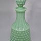 Mid-Century Mint Green Hobnail Vanity Set – Decanter Bottle & Covered Dish