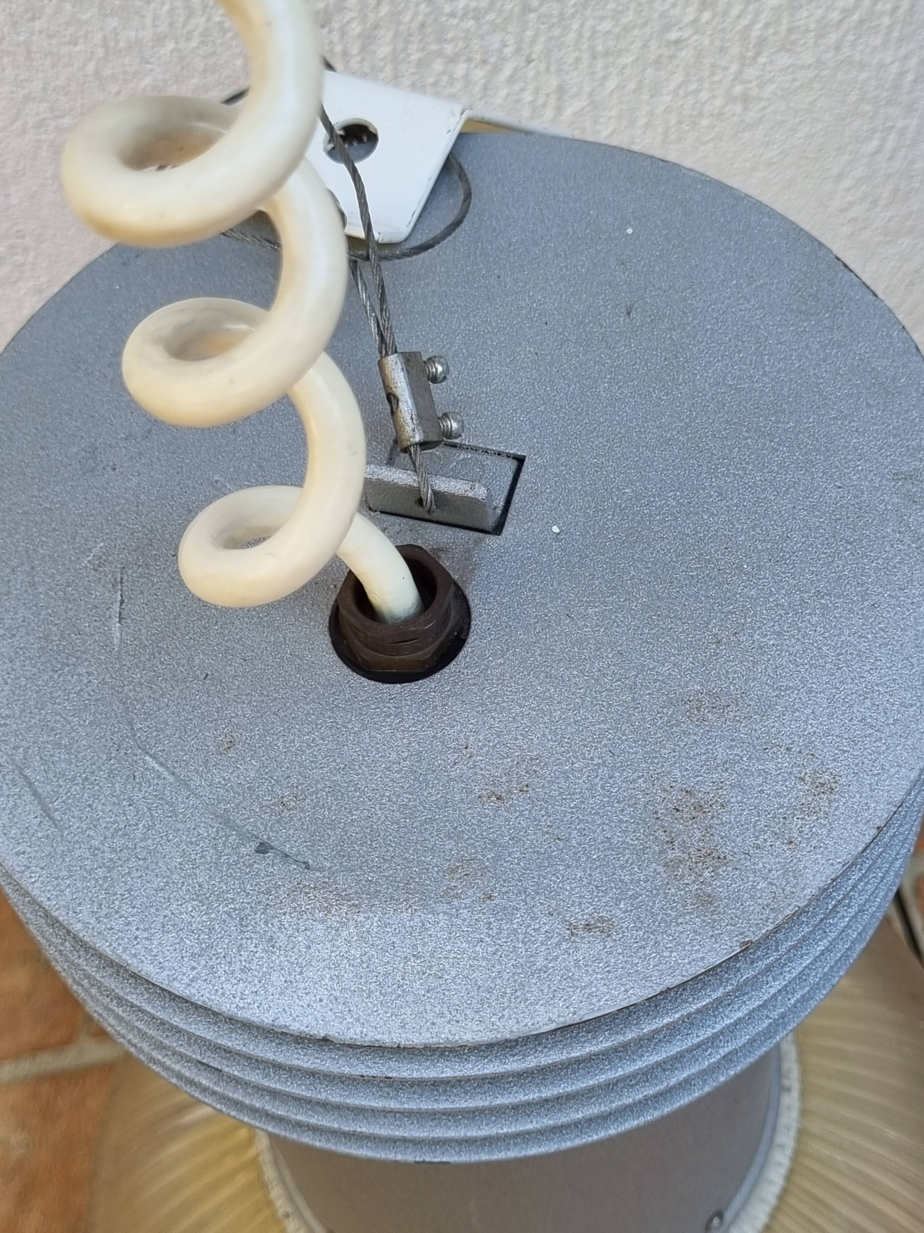 Pair of vintage industrial style pendant lights