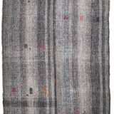 Gray Black Turkish Kilim Rug 159x247Cm SK 240591