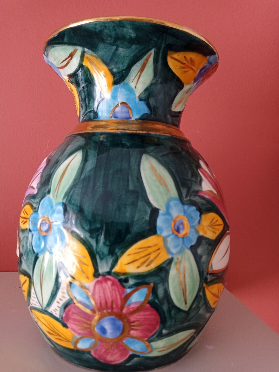 Vintage floral vase