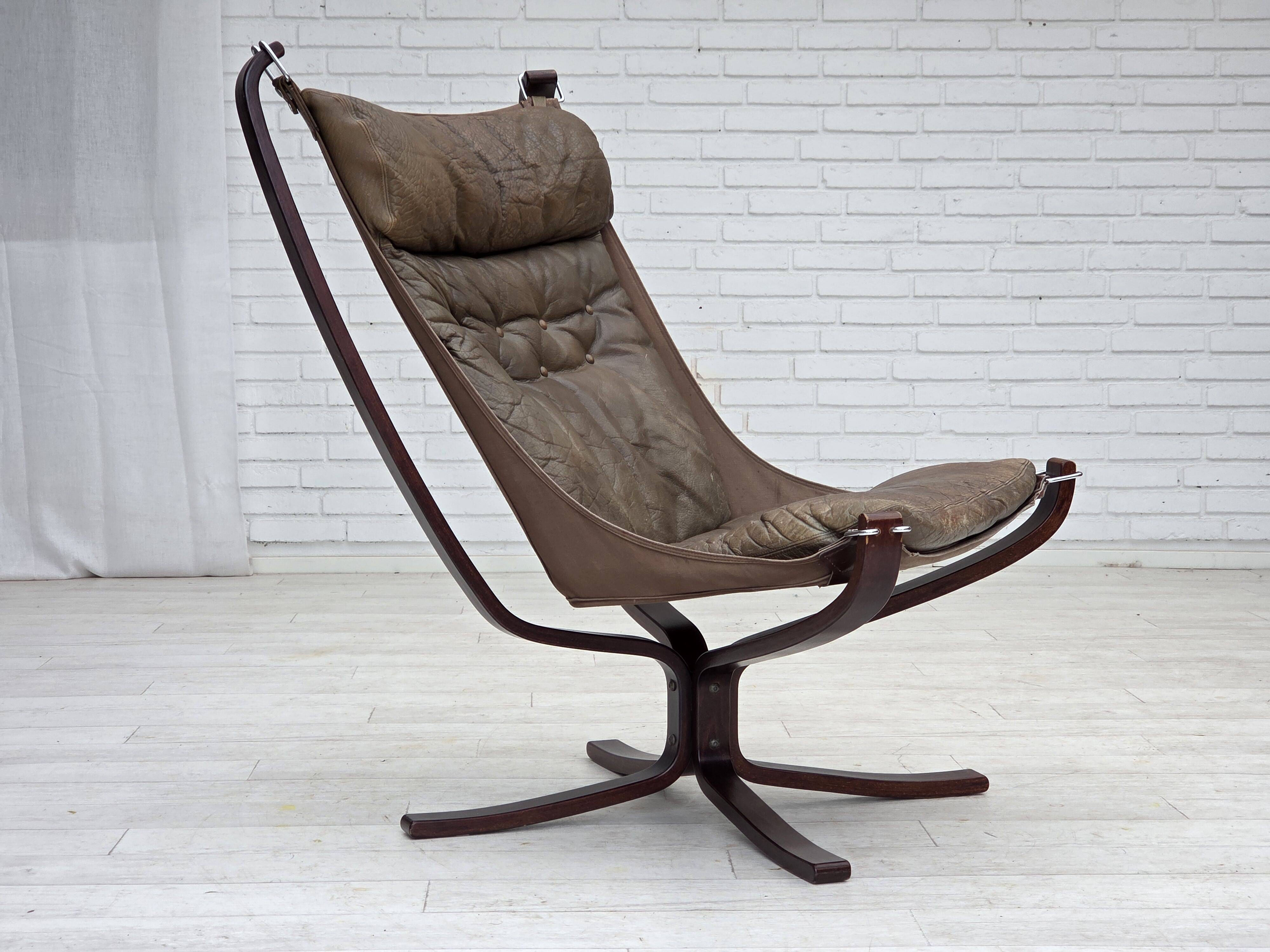 1970s, Norwegian design by Sigurd Ressel, armchair model "Falcon".