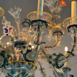 Rezzonico Gondola Chandelier In Multicolored Murano Glass Circa 1900