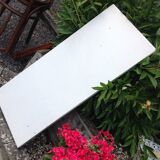 White farmhouse table set and four chairs