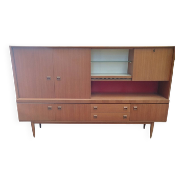 Large high teak sideboard