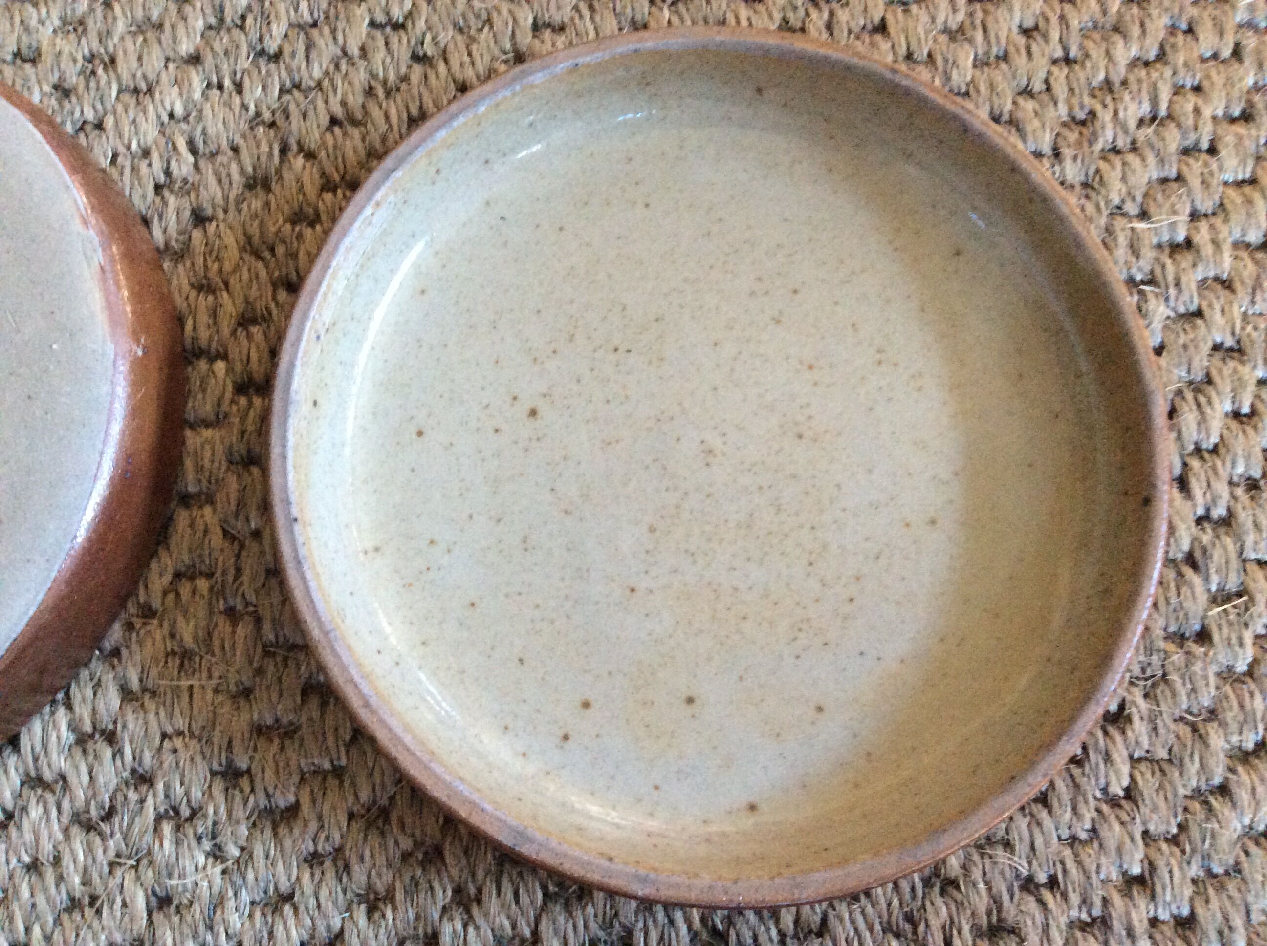 Series of 4 stoneware plates