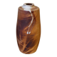 Partially glazed ceramic vase